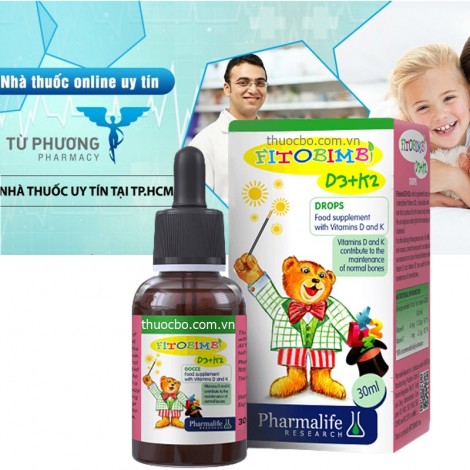 FITOBIMBI d3+k2 Siro cho bé thấp còi